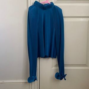 Tibi pleated cropped blouse